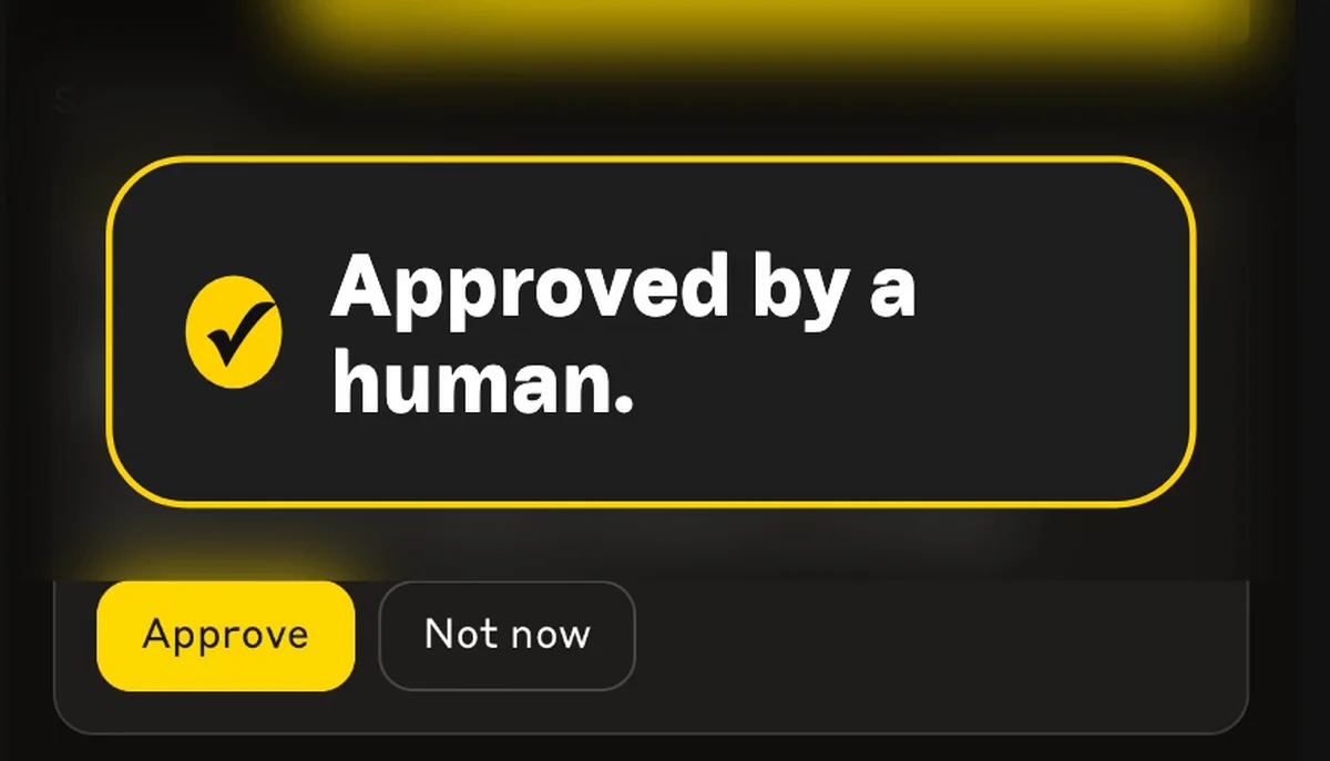 Approval prompt marked approved by a human
